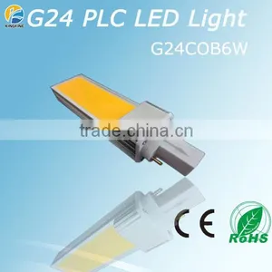2 Year Warrenty G24 2 Pin or 4 Pin 6W Aluminum Material COB LED LIGHT 3000k/4500k/6000k thumbnail-1