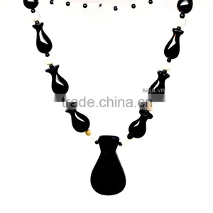 Buffalo Horn White, Buffalo Horn Jewelry, Buffalo Horn Necklace SHN-293 thumbnail-1