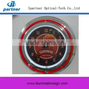 Hot Sale Chrom Frame Neon Clock thumbnail-1