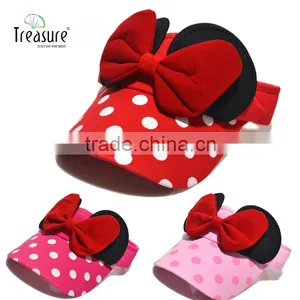 Custom Hot Selling Comfortable Rosette Lovely Girl Baby Visor Hat thumbnail-1