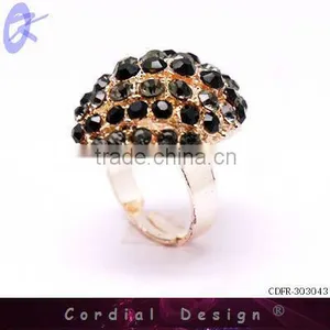 New Wholesale Fashion Colour Rhinestone Ring thumbnail-1