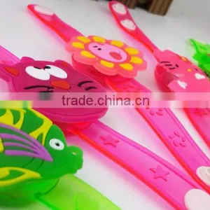 3 Flash Children Cartoon Led Lighted Bracelet,led PVC Wristband for Kids thumbnail-3