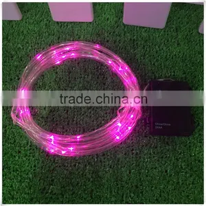 Pink Color Copper Wire String Light With Waterproof Timer Battery Case thumbnail-1