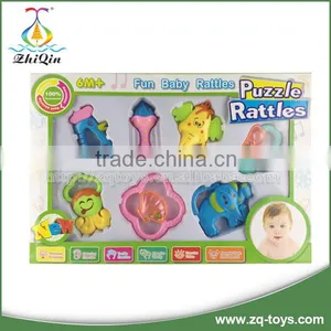 Safe Material Baby Teething Toy Plastic Baby Rattle Newborn Baby Gifts for Wholesales thumbnail-1