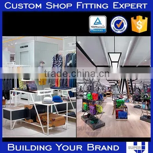 Bag Retail Stores Slatwall Decorative Wood Wall Display Shelves thumbnail-5