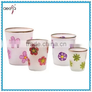 Glass Material Flower Pots With Hand Painting Indoor Plant Pots thumbnail-1