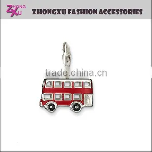 New Silver and Gold Plated DIY Custom Metal Car Bus Charms Pendant thumbnail-1