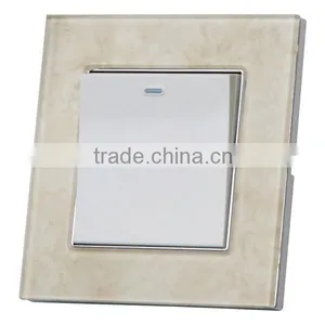 1 Gang Turn on off Button Switch With Crystal Pattern Face thumbnail-2