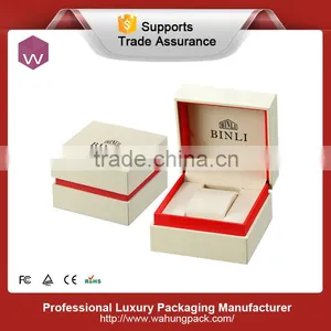 Small Cardboard Leatherette Watch Gift Box, Single Watch Box for Men thumbnail-3