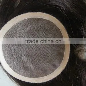 Qingdao Wholesale Virgin Remy Hair Dark Brown no Tangle no Shedding Mono Top Clip in Mongolian Hairpiece,mono Wig,women Toupee thumbnail-1