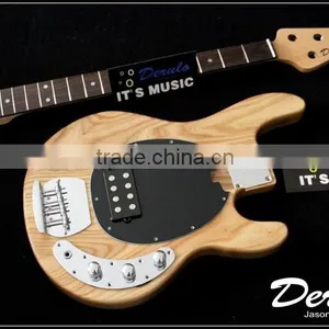 Diy High Quality Ash Wood Unfinished Electric Bass Guitar Kits 4 Strings thumbnail-2