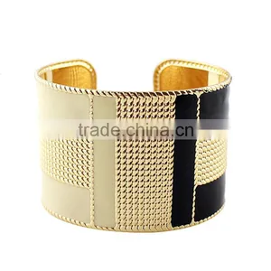 >>>4 Colors Fashion Cuff Bracelets Bangles Exaggerated Gold Color With Colorful Enamel Bracelets New 2015/ thumbnail-2