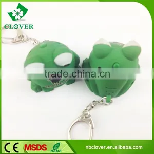 1 LED Plastic Promotional Led Keychain Flashlight With Frog Shape thumbnail-2