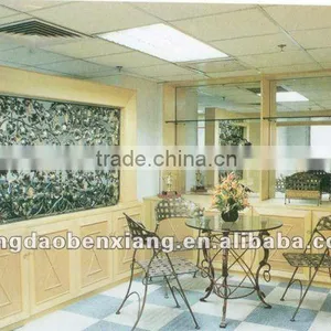 Iron Frame and Glass Palate Desk and Chairs Table Best-selling Metal Furniture thumbnail-1
