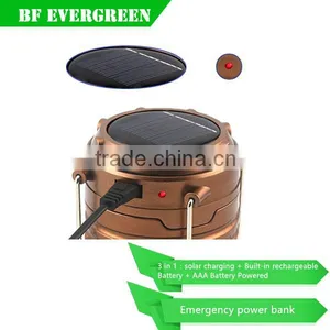 Outdoor Solar Rechargeable Portable Camping Torch Lantern Night Safely Lamp thumbnail-1