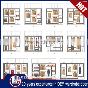 Home Furniture Bedroom Wardrobe Door Design Closet Sliding Door Wooden Wardrobes Cabinet Modern Model Wardrobe Door Fittings thumbnail-5