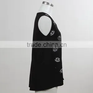 F5S15169 Fashion Black Tank Top for Women Manufacturer thumbnail-2