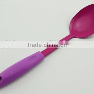 Plastic Handle Kitchenware Stainless Steel Long Spoon With Colorful thumbnail-1