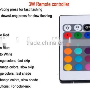 3w Remote Control 16 Color Rgb Led Bulb Light thumbnail-5