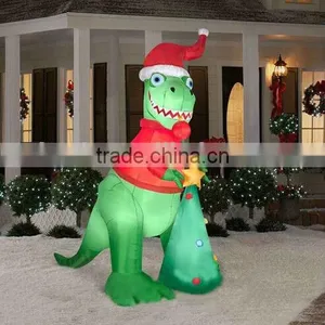 Inflatable Dinosaur /Inflatable Dragon With Christmas Tree for Christmas Decoration thumbnail-1