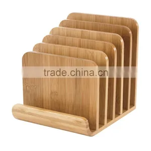 2015 Stylish Impression Kitchen Sturdy Bamboo Wooden 5 Tier Desktop Coaster Organizer Rack Holder thumbnail-1