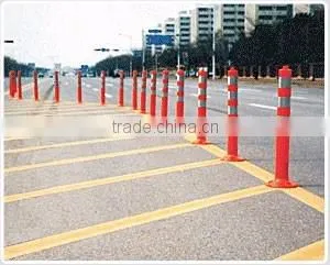Orange Flexible Plastic Warning Post for Traffic thumbnail-2