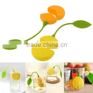 FDA Grade Lemon Shape Silicone Tea Strainer High Quality Tea Influser thumbnail-1