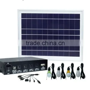 Rechargeable 8W Solar Home Light and Lithium Battery 4 Pcs 3W LED for Home Lighting and Charging Mobile Phones thumbnail-1