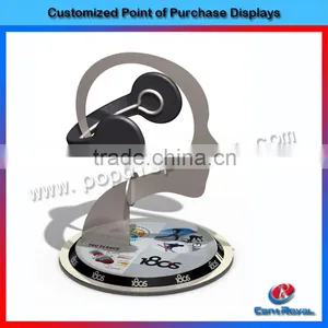 Fashion Countertop Wood Headphone Display Rack for Retail Store thumbnail-1
