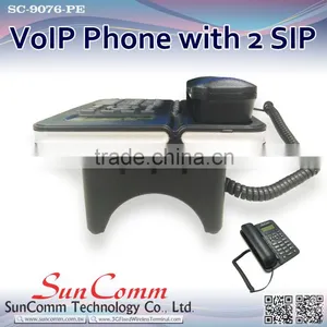 SC-9076-PE Promotion IP Phone With PoE With 2 SIP, LED for Call and Message Waiting Indication thumbnail-3