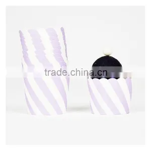 Lavender Diagonal Stripe Standard Baking Cups Cupcake Liners Muffin Cups Paper Cupcake Cups Liners Cupcake Cases thumbnail-1