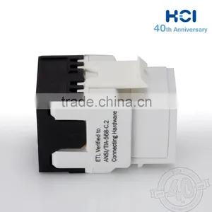 Network Solution RJ45 Super Cat6 UL 180 Degree Unshielded UTP Modular Keystone Jack thumbnail-3