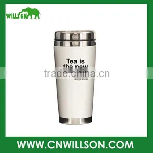 Custom Sublimation Stainless Steel Metal Double Wall Insulated Vacuum Thermos Thermal Car Coffee Travel Mug thumbnail-1