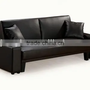 Stylish Functional Leather Sofa Bed thumbnail-1