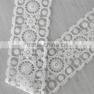 High Quality 100% Polyester Circles Embroidery Designs Flower Lace thumbnail-2