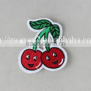 Good Price 7*8 cm Red Patches Cherry Pattern Design Indian Embroidery Patch thumbnail-2