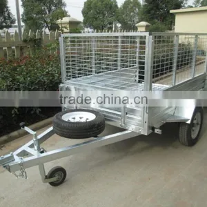 High Quality 8x5ft Heavy Duty Hot Dipped Galvanised Caged Box Trailer thumbnail-3