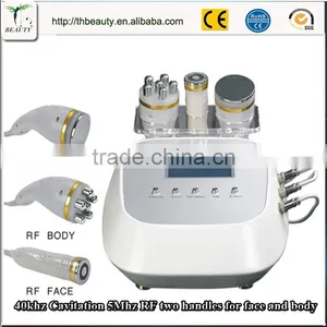 Portable 40khz 5Mhz RF Two Handles for Face and Body Slimming Machine CE thumbnail-1