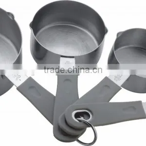 Top Quality 4pcs Stainless Steel Spoon Set Measuring Cup Spoon With Silicon Handle thumbnail-2