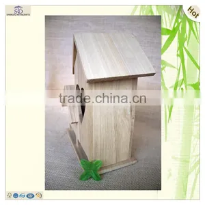 Craft Heart Shaped Twins Wooden Bird House Cage thumbnail-2