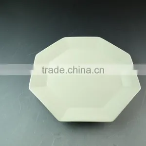 Cheap Stocked Hotel Octagon Porcelain Plate for Wholesale, White Octagonal Dinner Plate thumbnail-2