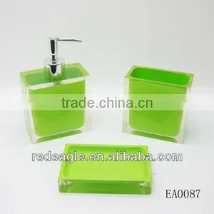 Hotel Resin Bathroom Accessories Holder Green thumbnail-1