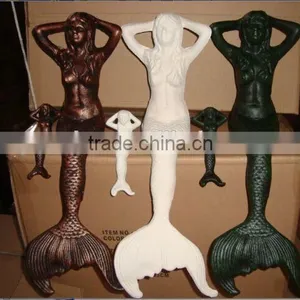 Casting Beautiful Iron Mermaid For Home/garden Decoration thumbnail-1