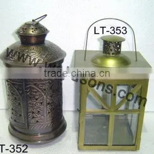 Christmas Decor Pillar Hanging Metal Candle Lantern thumbnail-4