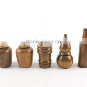 Wood Pepper Mill and Salt Shaker Set, Pepper Grinder, Bamboo Pepper Mill Grinder thumbnail-1