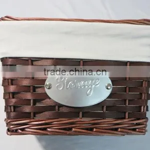 Customized Supplier Wholesale Durable Cheap Wood Chip and Wicker Bicycle Front Basket Bracket thumbnail-3