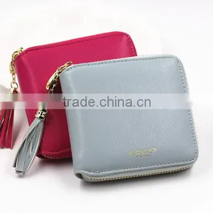 Custom High-Quality Multi-color Leather Woman Zip Wallet thumbnail-3