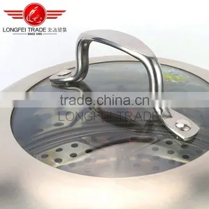 2016 New Design High Quality Stainless Steel Steamer Cooking Pot With Hollow Handles and Metal Lid thumbnail-4