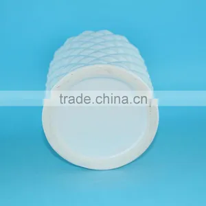 Glazed White Select Vase Ceramic Pineapple Shaped Vase thumbnail-4
