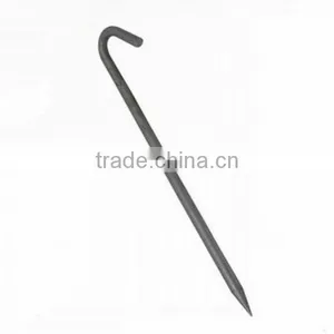 8 Commercial Tent Stakes Hook Stakes Steel 1/2" x 18" Easy Up Tent Anchor Stake thumbnail-1
